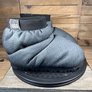 UGG Womens Size 6 Spaceslider Jersey Bootie Slip On Slippers Grey Comfort Shoes